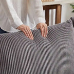 Canapé sectionnel modulaire en velours côtelé 8 places avec pouf