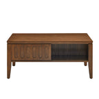 Table basse cannelée du milieu du siècle moderne