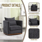 Fauteuil pivotant, Fauteuil rond confortable pour le salon, Fauteuil pivotant à 360 degrés