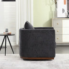 Fauteuil pivotant, Fauteuil rond confortable pour le salon, Fauteuil pivotant à 360 degrés