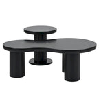 Table basse nuage avec petite table d'appoint ronde