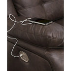 Sectionnel inclinable électrique 4 places brun foncé - 107 larg. x 75 prof. x 41 haut.