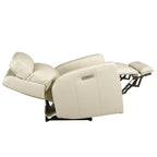 Fauteuil inclinable électrique zéro gravité en cuir véritable avec appui-tête électrique, ports USB et USB-C