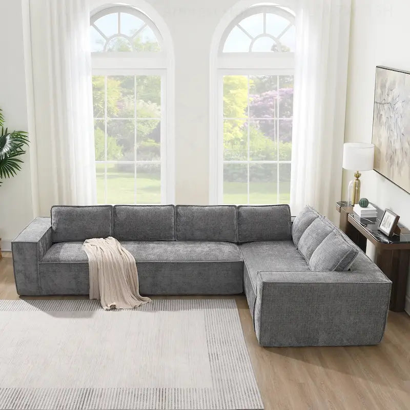 Canapé modulaire minimaliste avec matériaux avancés pour le confort et le style