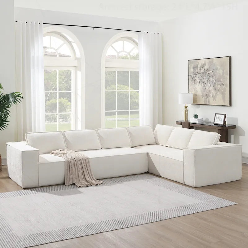 Canapé modulaire minimaliste avec matériaux avancés pour le confort et le style