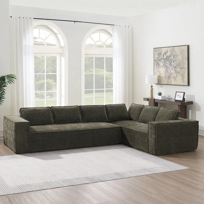 Canapé modulaire minimaliste avec matériaux avancés pour le confort et le style