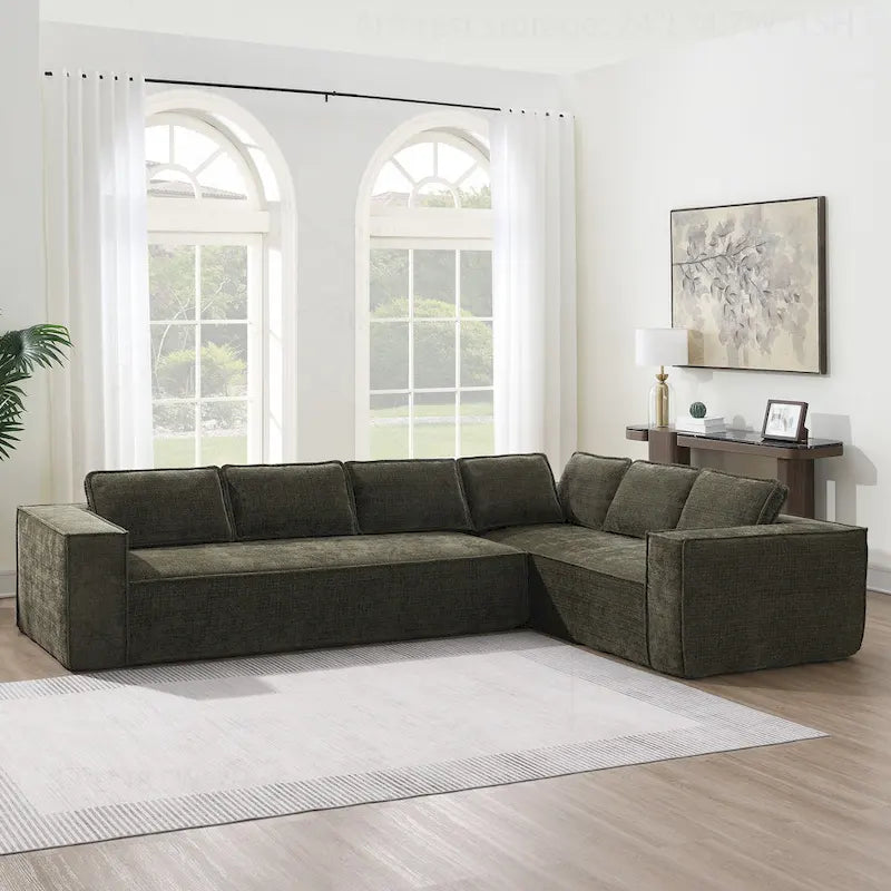 Canapé modulaire minimaliste avec matériaux avancés pour le confort et le style