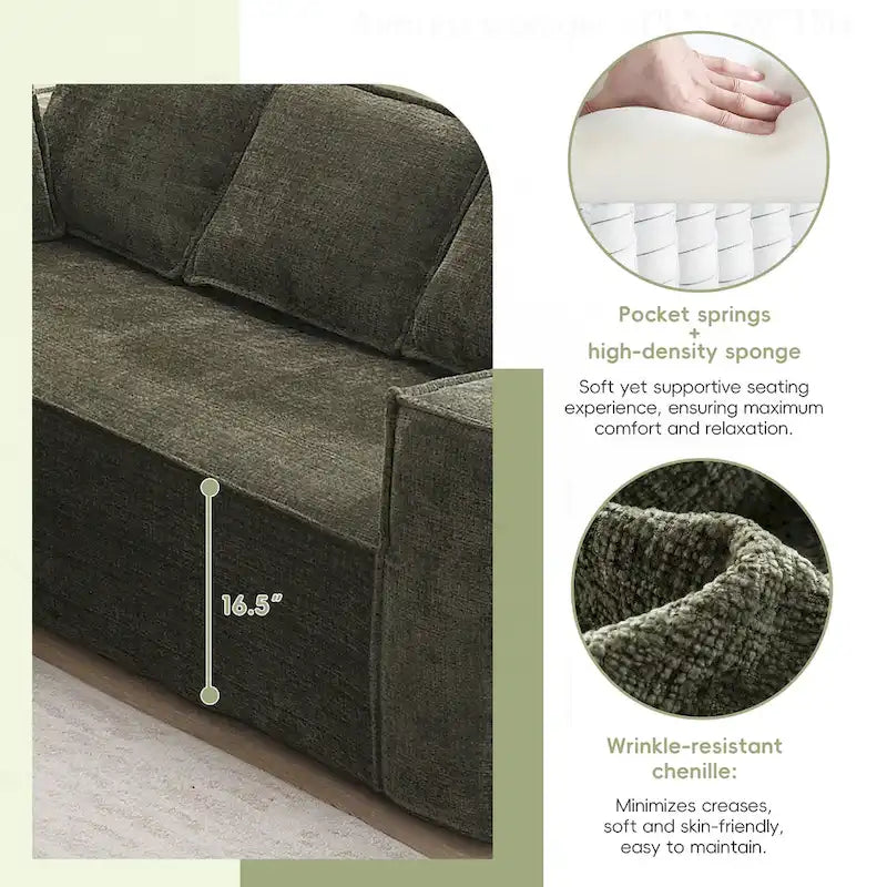 Canapé modulaire minimaliste avec matériaux avancés pour le confort et le style