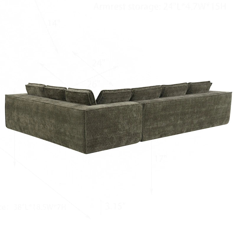 Canapé modulaire minimaliste avec matériaux avancés pour le confort et le style