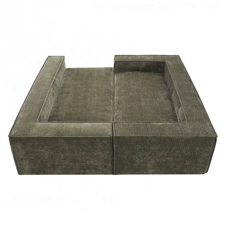 Canapé modulaire minimaliste avec matériaux avancés pour le confort et le style
