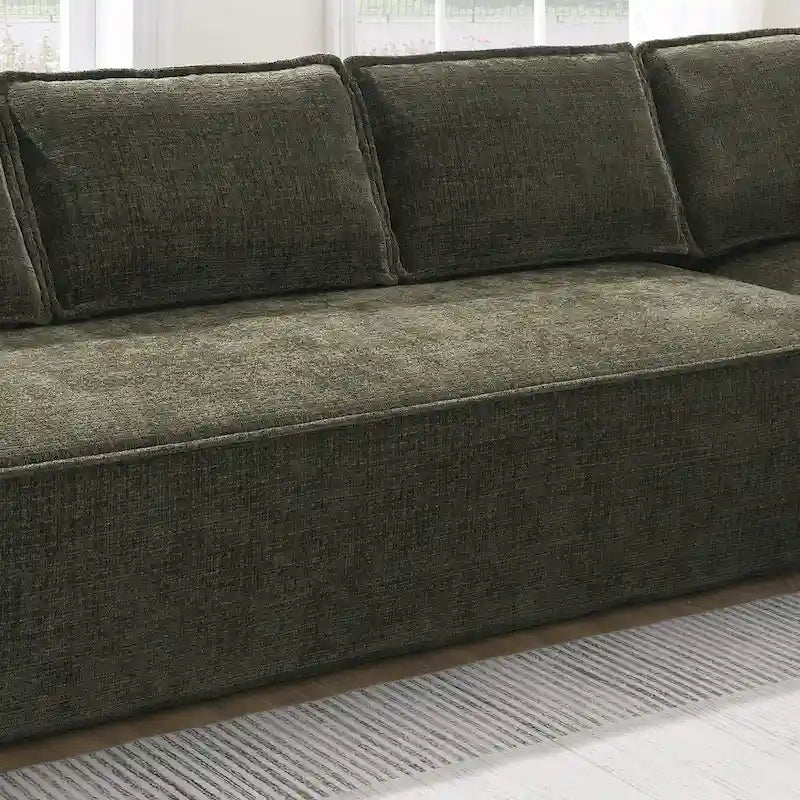 Canapé modulaire minimaliste avec matériaux avancés pour le confort et le style