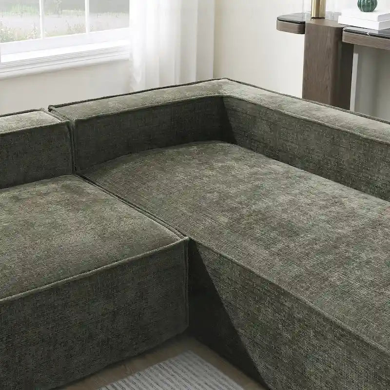 Canapé modulaire minimaliste avec matériaux avancés pour le confort et le style