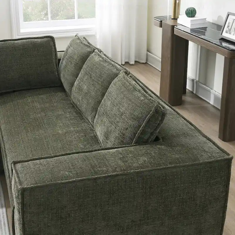 Canapé modulaire minimaliste avec matériaux avancés pour le confort et le style