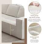 Canapé modulaire minimaliste avec matériaux avancés pour le confort et le style