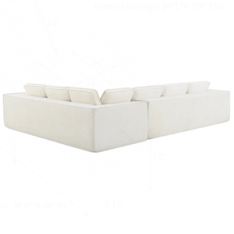 Canapé modulaire minimaliste avec matériaux avancés pour le confort et le style