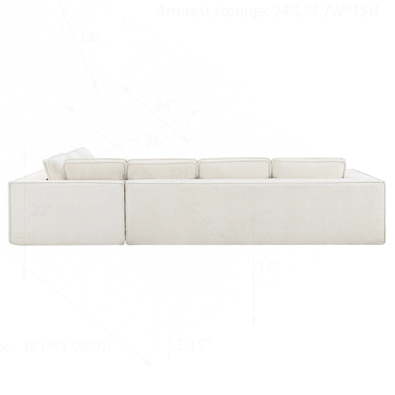 Canapé modulaire minimaliste avec matériaux avancés pour le confort et le style