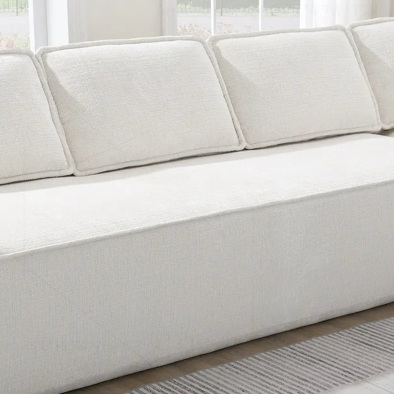 Canapé modulaire minimaliste avec matériaux avancés pour le confort et le style