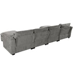Canapé d'angle modulaire en U avec deux poufs