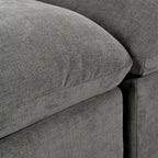 Canapé d'angle modulaire en U avec deux poufs