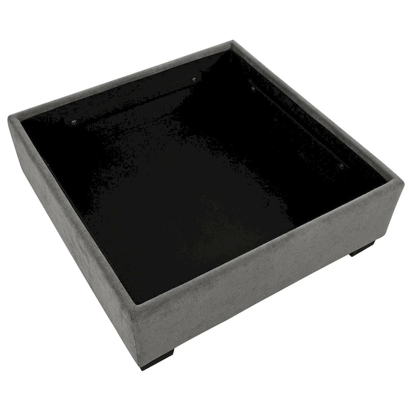 Canapé d'angle modulaire en U avec deux poufs