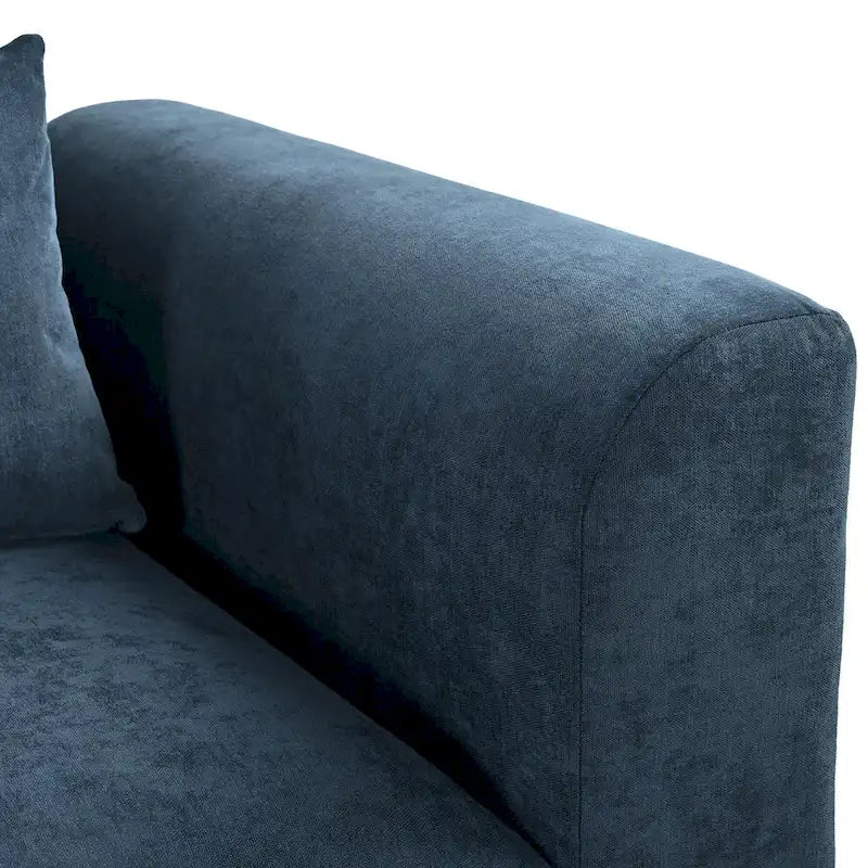 Canapé d'angle modulaire en U avec deux poufs