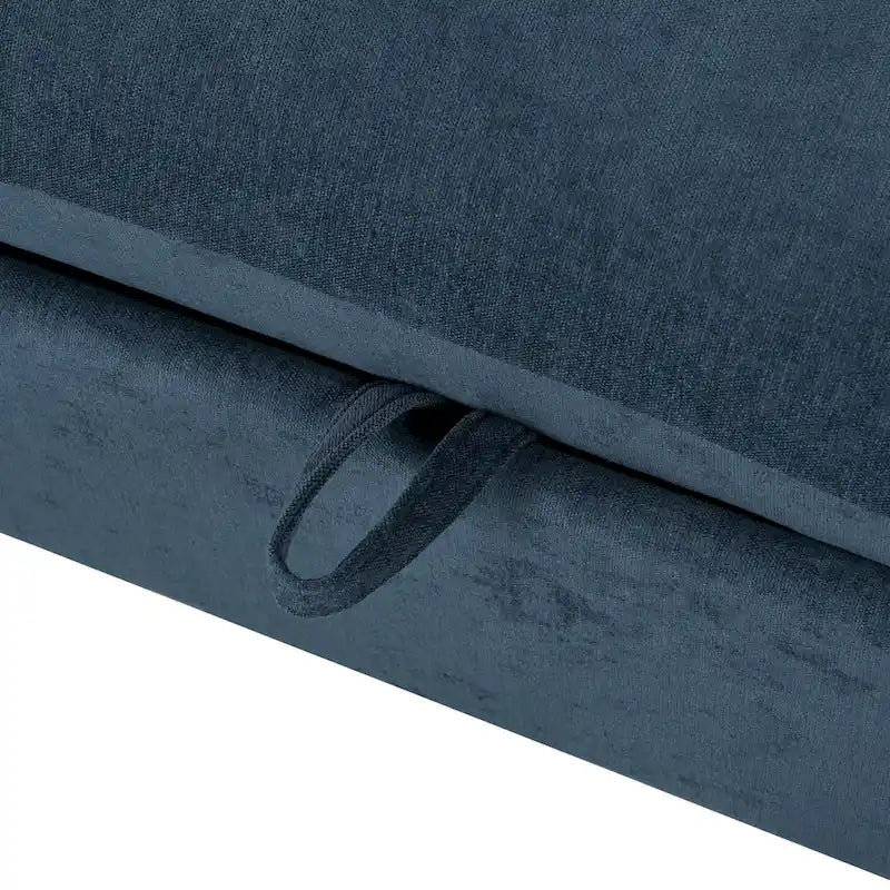 Canapé d'angle modulaire en U avec deux poufs