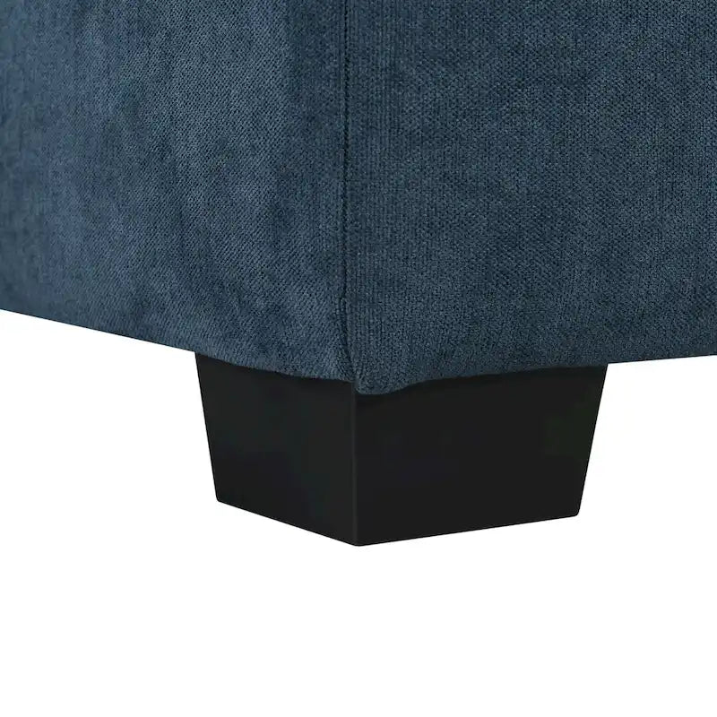Canapé d'angle modulaire en U avec deux poufs