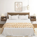 2 Tables de Chevet Flottantes Modernes pour Chambre à Coucher avec Tiroir de Rangement et Étagère Ouverte