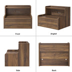 2 Tables de Chevet Flottantes Modernes pour Chambre à Coucher avec Tiroir de Rangement et Étagère Ouverte