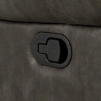 Fauteuil inclinable pivotant en microfibre lustrée avec clous de tapissier et fonction de glissement