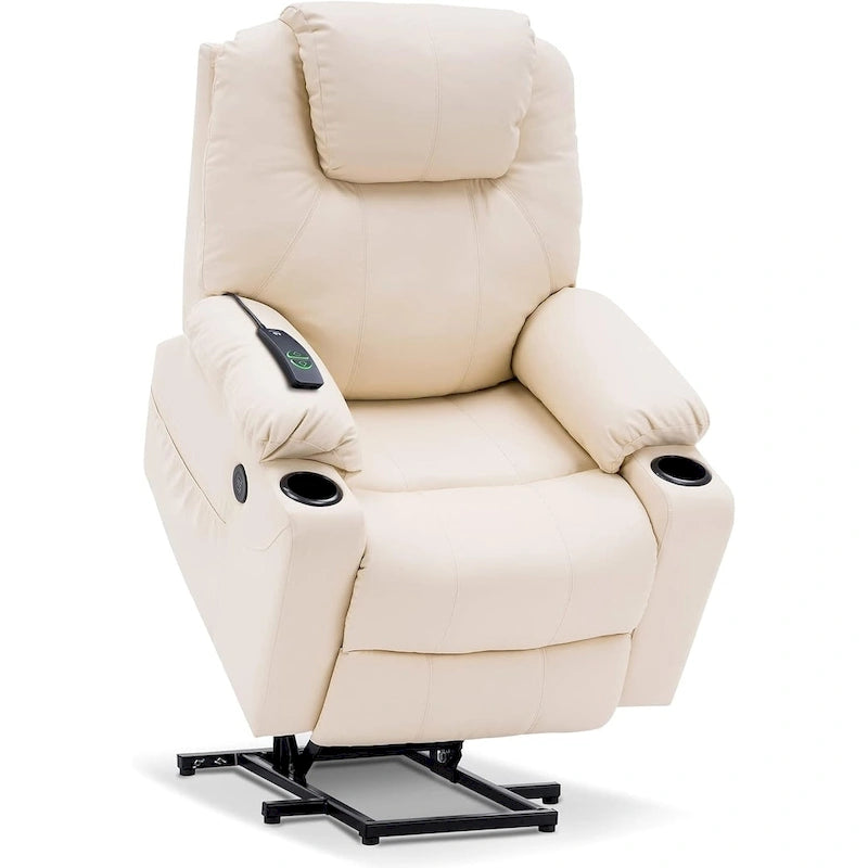 Fauteuil inclinable électrique avec massage et chaleur, 3 positions, ports USB, similicuir