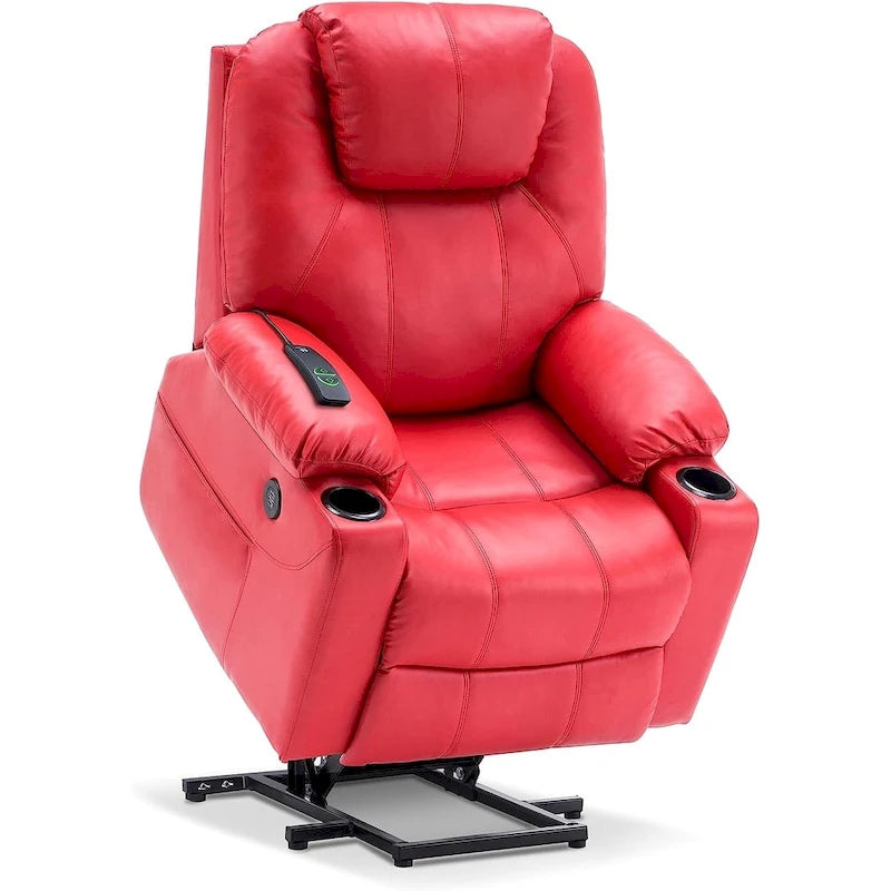 Fauteuil inclinable électrique avec massage et chaleur, 3 positions, ports USB, similicuir