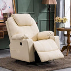 Fauteuil inclinable électrique avec massage et chaleur, 3 positions, ports USB, similicuir