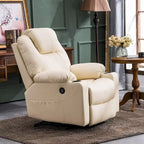 Fauteuil inclinable électrique avec massage et chaleur, 3 positions, ports USB, similicuir