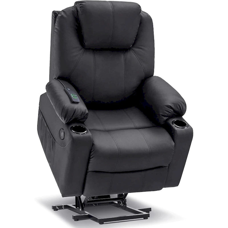 Fauteuil inclinable électrique avec massage et chaleur, 3 positions, ports USB, similicuir