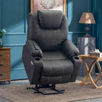 Fauteuil inclinable électrique avec massage et chaleur, 3 positions, ports USB, similicuir