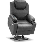 Fauteuil inclinable électrique avec massage et chaleur, 3 positions, ports USB, similicuir
