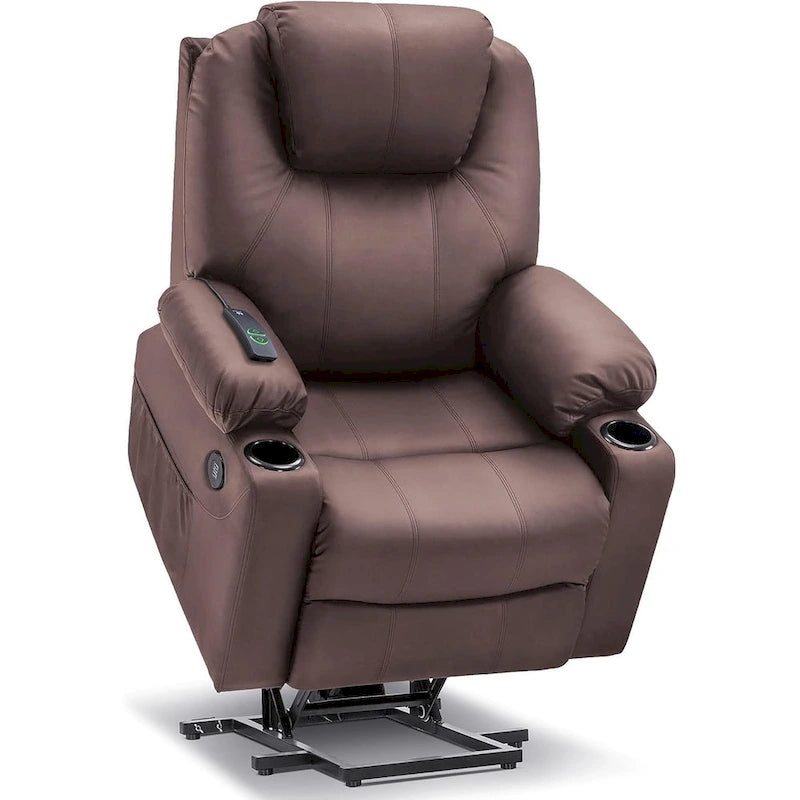 Fauteuil inclinable électrique avec massage et chaleur, 3 positions, ports USB, similicuir