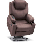 Fauteuil inclinable électrique avec massage et chaleur, 3 positions, ports USB, similicuir