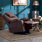 Fauteuil inclinable électrique avec massage et chaleur, 3 positions, ports USB, similicuir