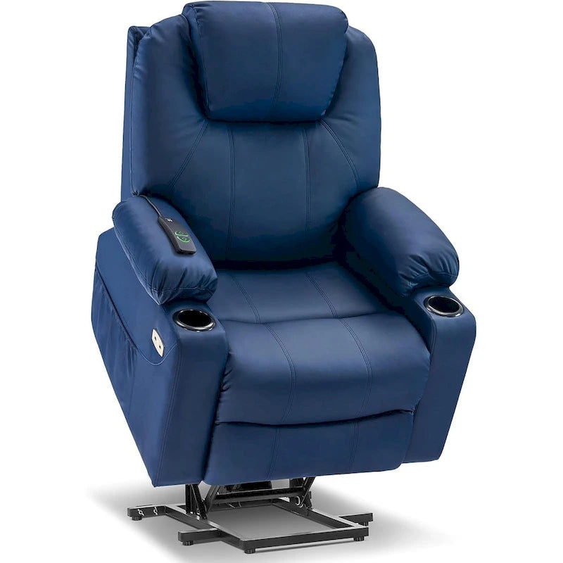 Fauteuil inclinable électrique avec massage et chaleur, 3 positions, ports USB, similicuir