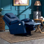 Fauteuil inclinable électrique avec massage et chaleur, 3 positions, ports USB, similicuir