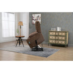 Fauteuil inclinable releveur surdimensionné en cuir PU avec massage, chauffage lombaire, porte-gobelet, inclinaison à plat 180°