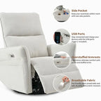 Fauteuil inclinable électrique pivotant 270° avec ports USB