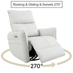 Fauteuil inclinable électrique pivotant 270° avec ports USB