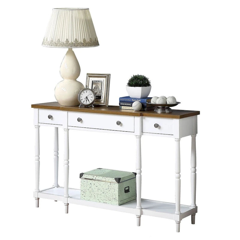 Console 3 tiroirs avec étagère