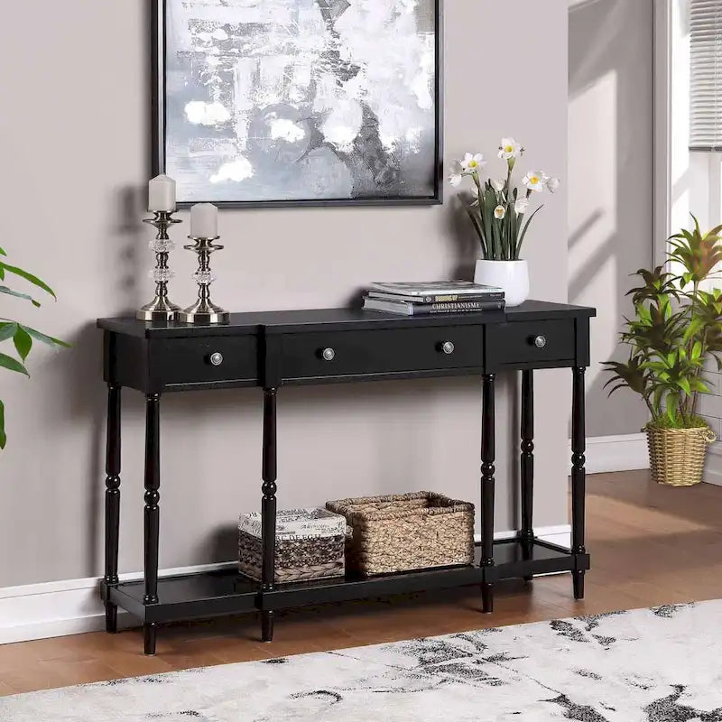 Console 3 tiroirs avec étagère