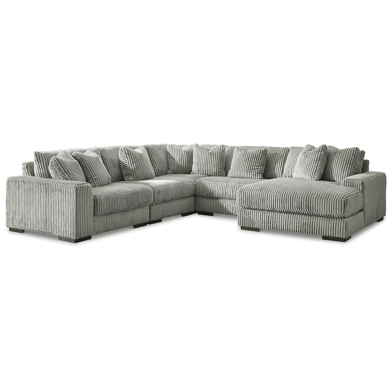 Canapé d'angle 5 places avec méridienne - 133L x 133P x 38H