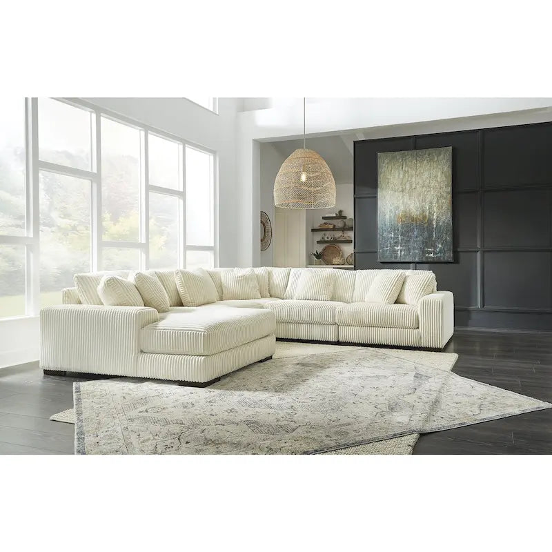 Canapé d'angle 5 places avec méridienne - 133L x 133P x 38H
