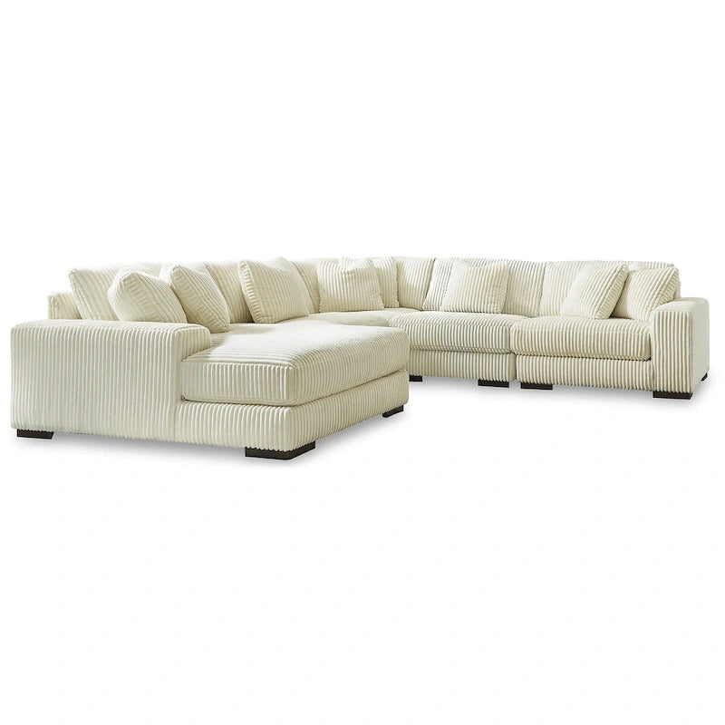 Canapé d'angle 5 places avec méridienne - 133L x 133P x 38H